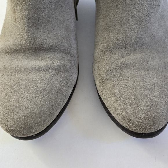 Crown Vintage Tammy Gray Suede Western Style Ankle Boot sz 8.5 - Picture 3 of 10